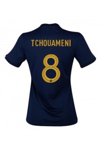 Frankrike Aurelien Tchouameni #8 Fotballdrakt Hjemme Klær Dame VM 2022 Korte ermer